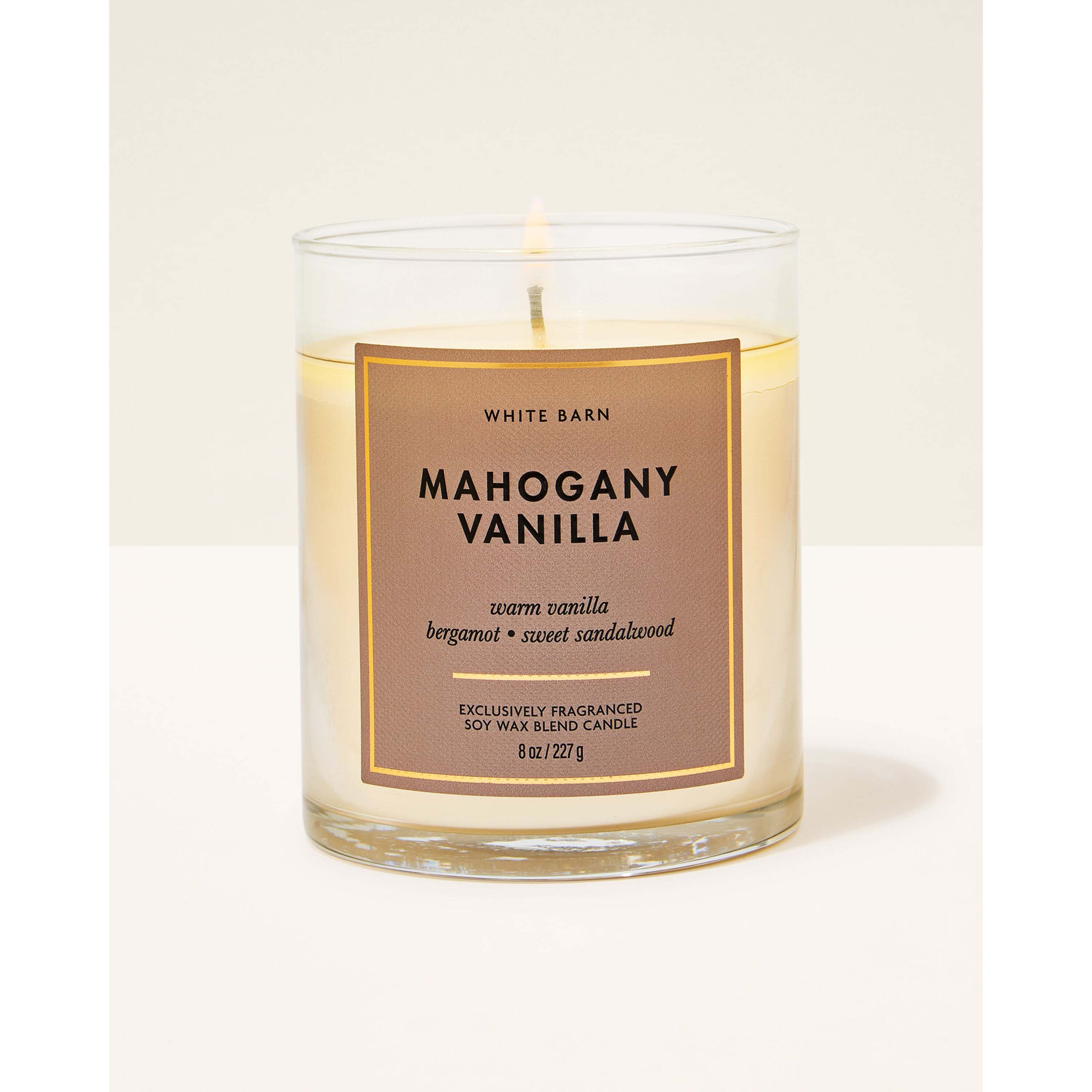 Mahogany Vanilla Single Wick Candle