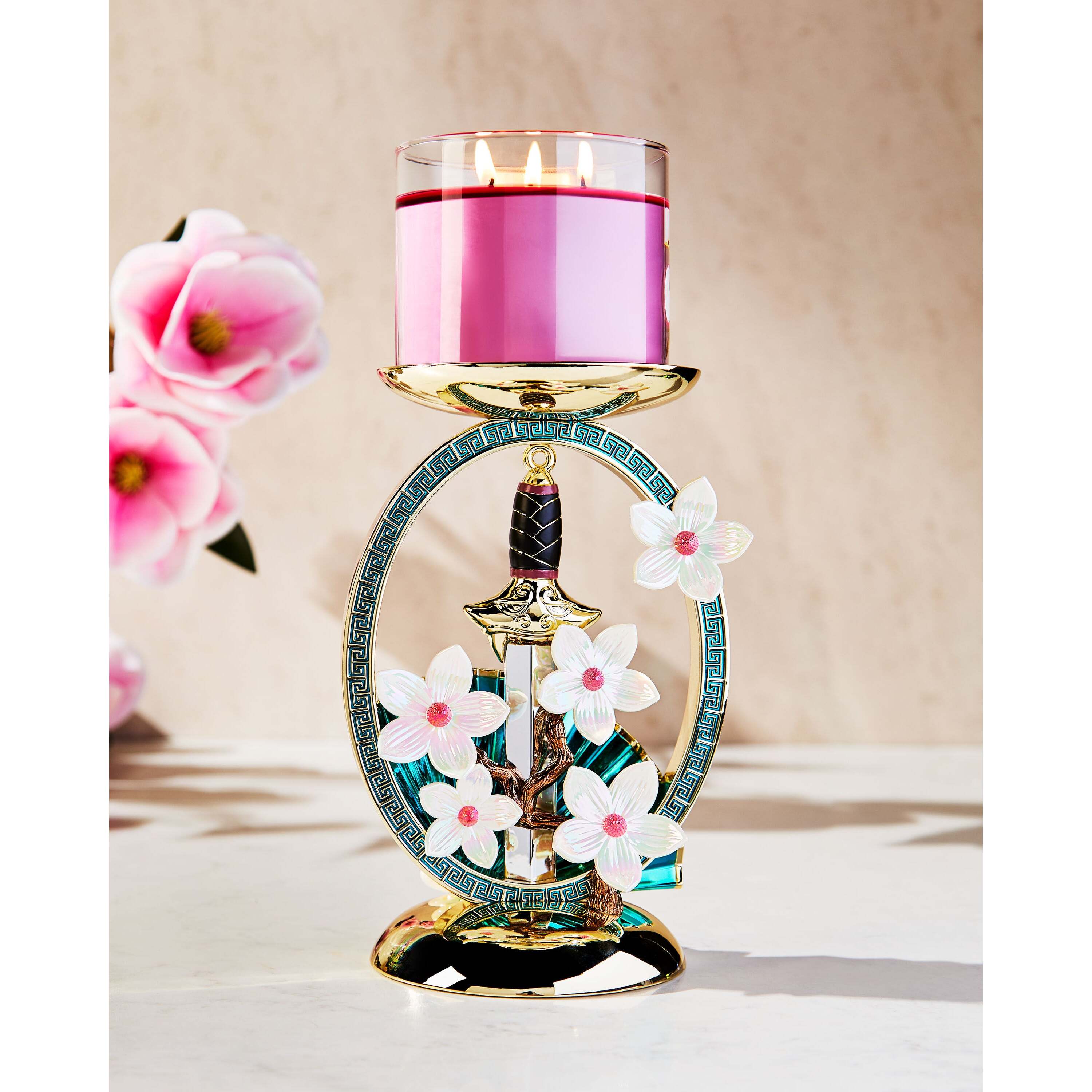 Mulan Pedestal 3-Wick Candle Holder - Image 2