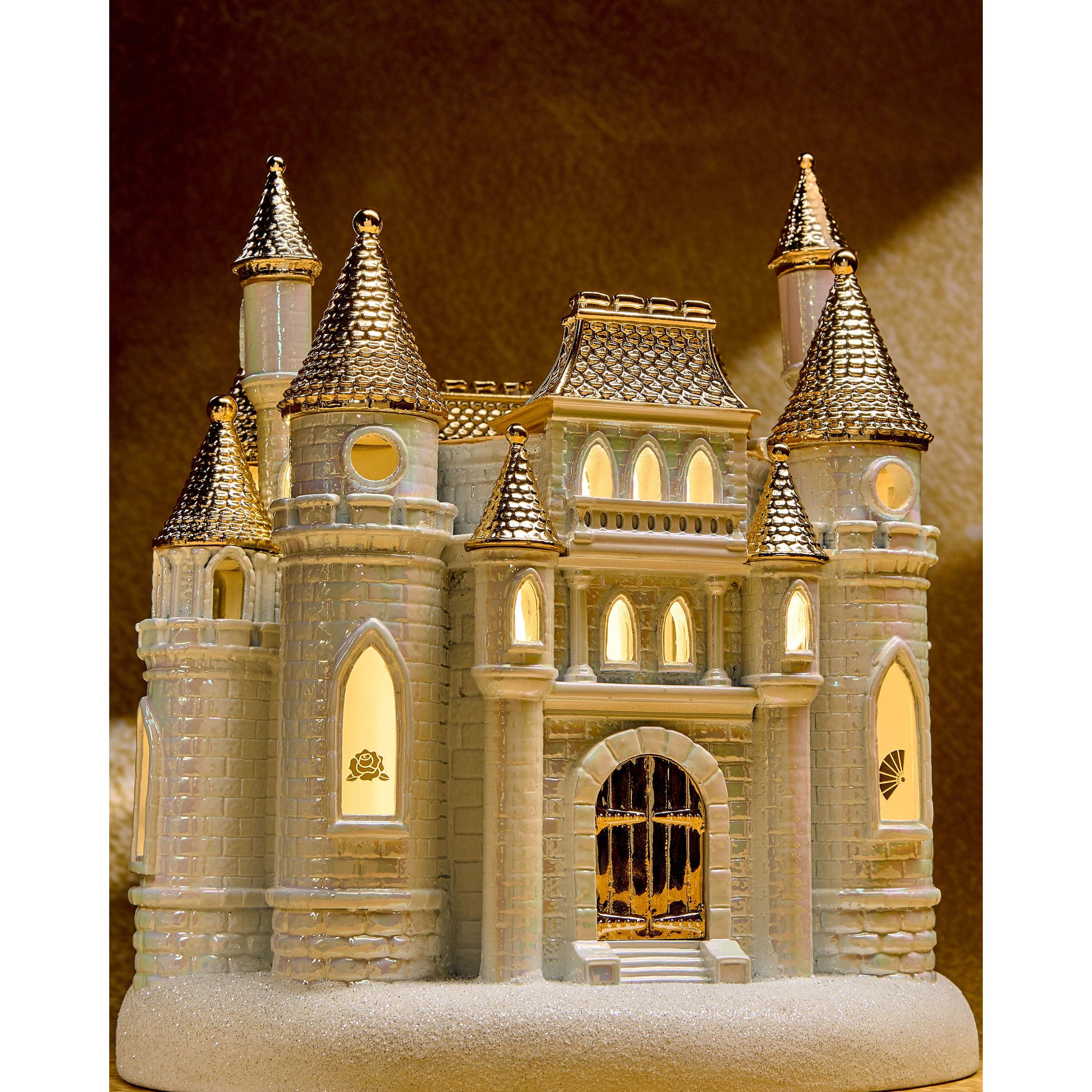 Disney Princess Light-Up Castle Pedestal 3-Wick Candle Holder - Image 3