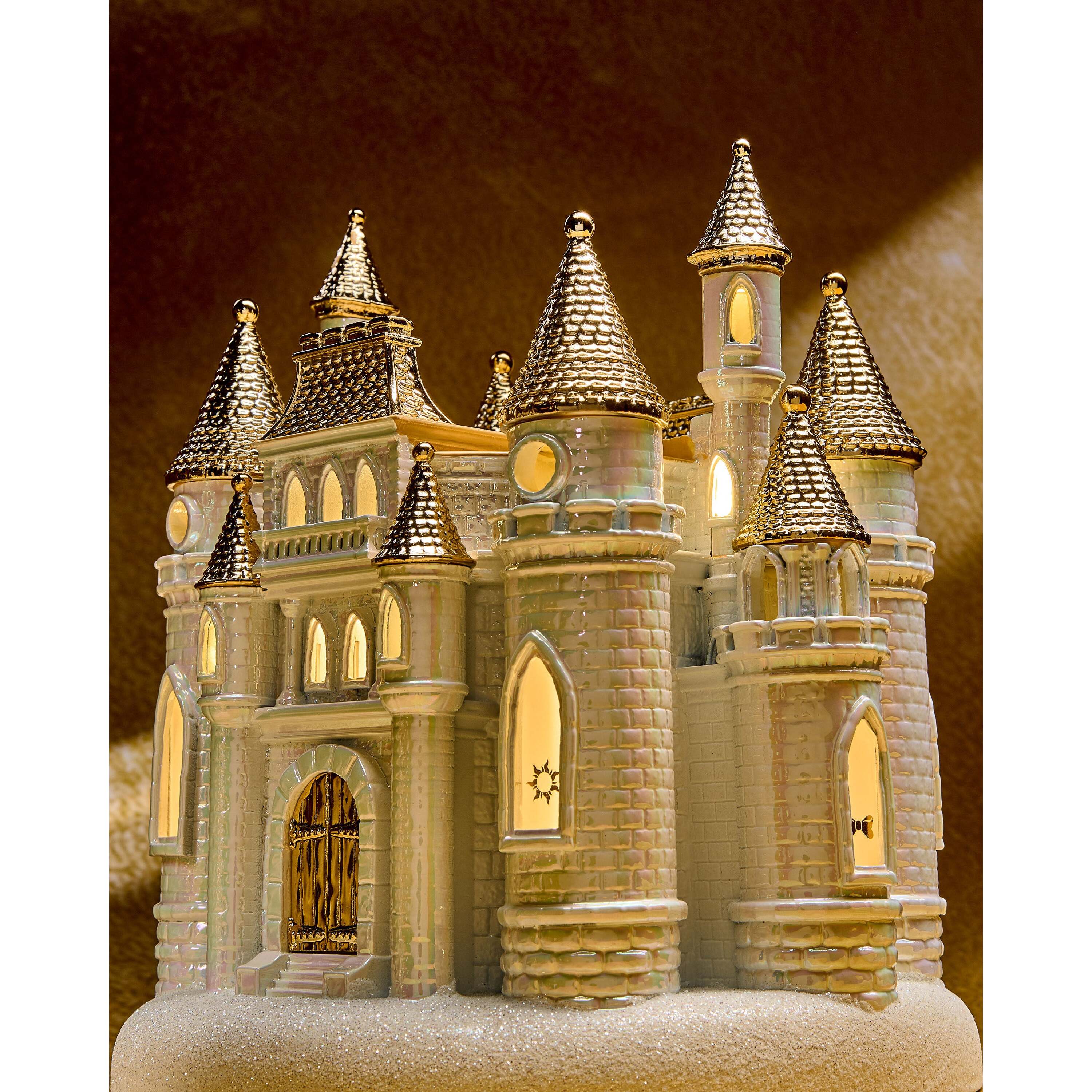 Disney Princess Light-Up Castle Pedestal 3-Wick Candle Holder - Image 4