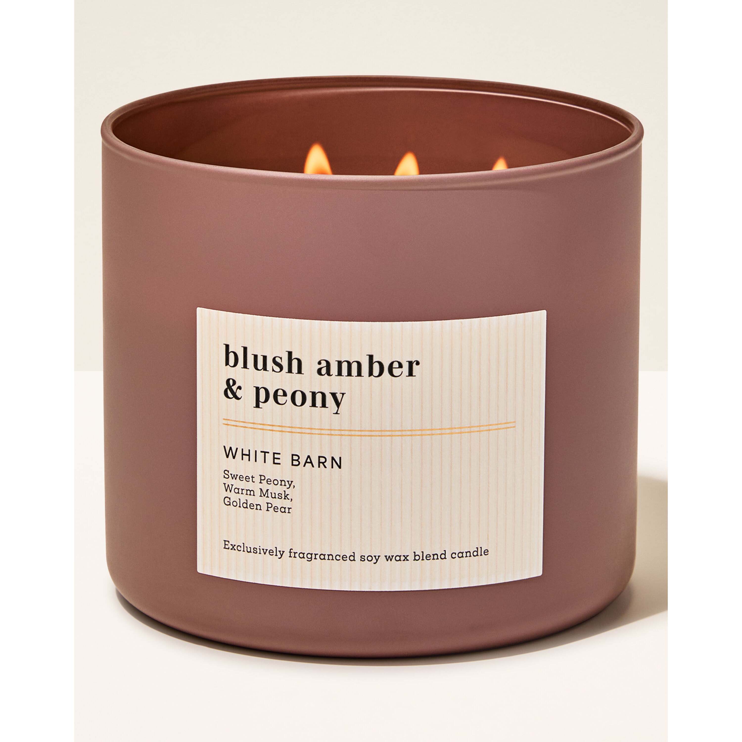 Blush Amber & Peony 3-Wick Candle