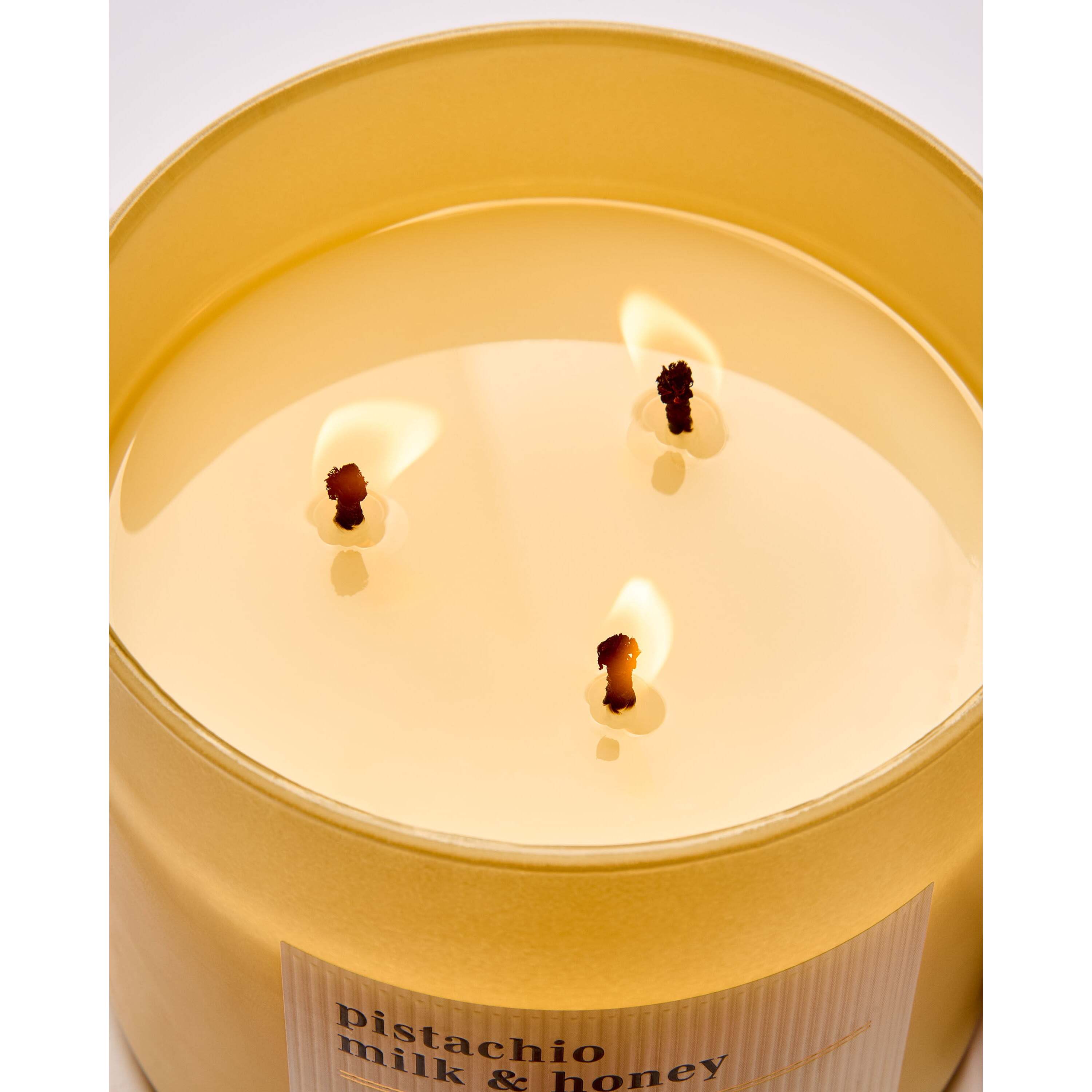 Pistachio Milk & Honey 3-Wick Candle - Image 5