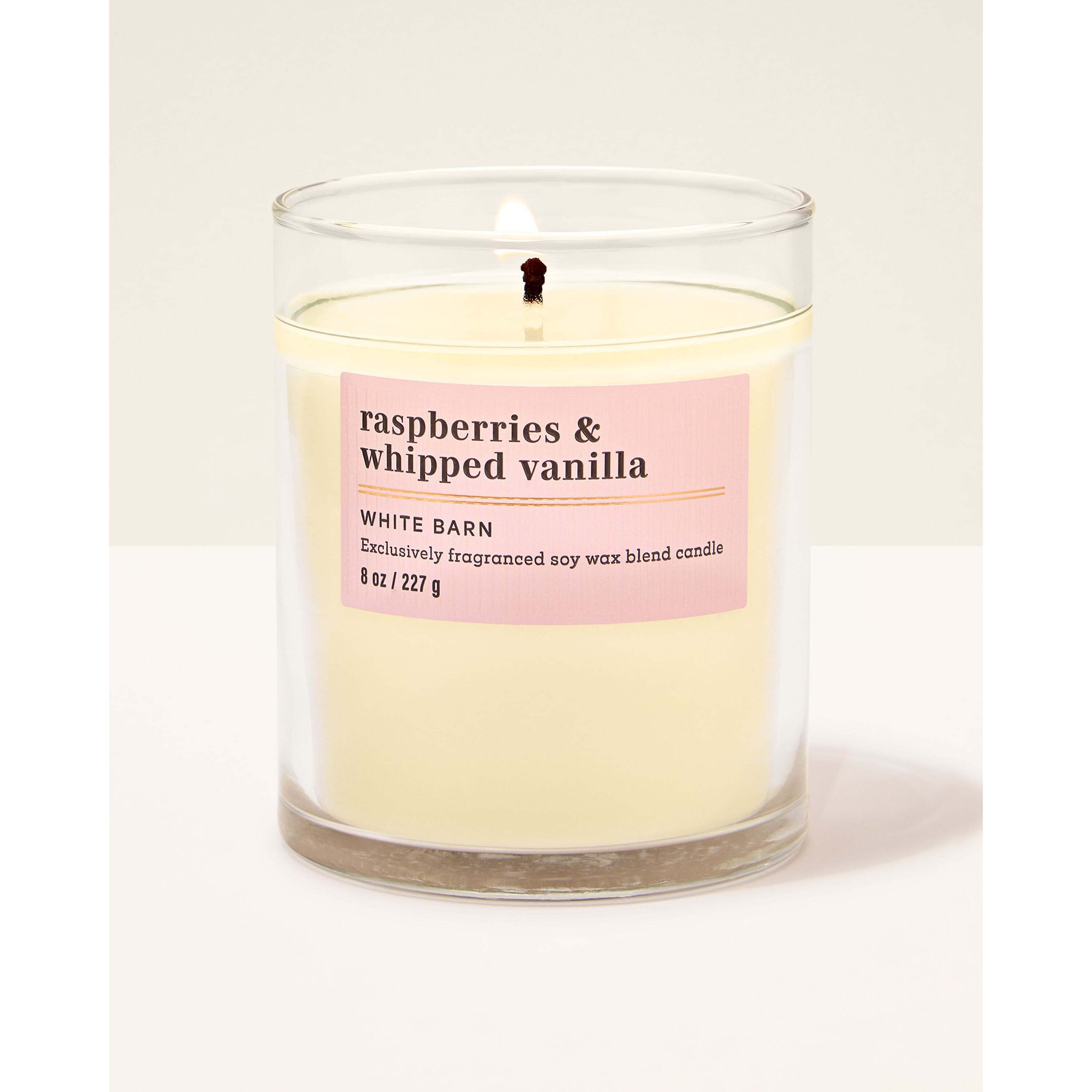 Raspberries & Whipped Vanilla Single Wick Candle