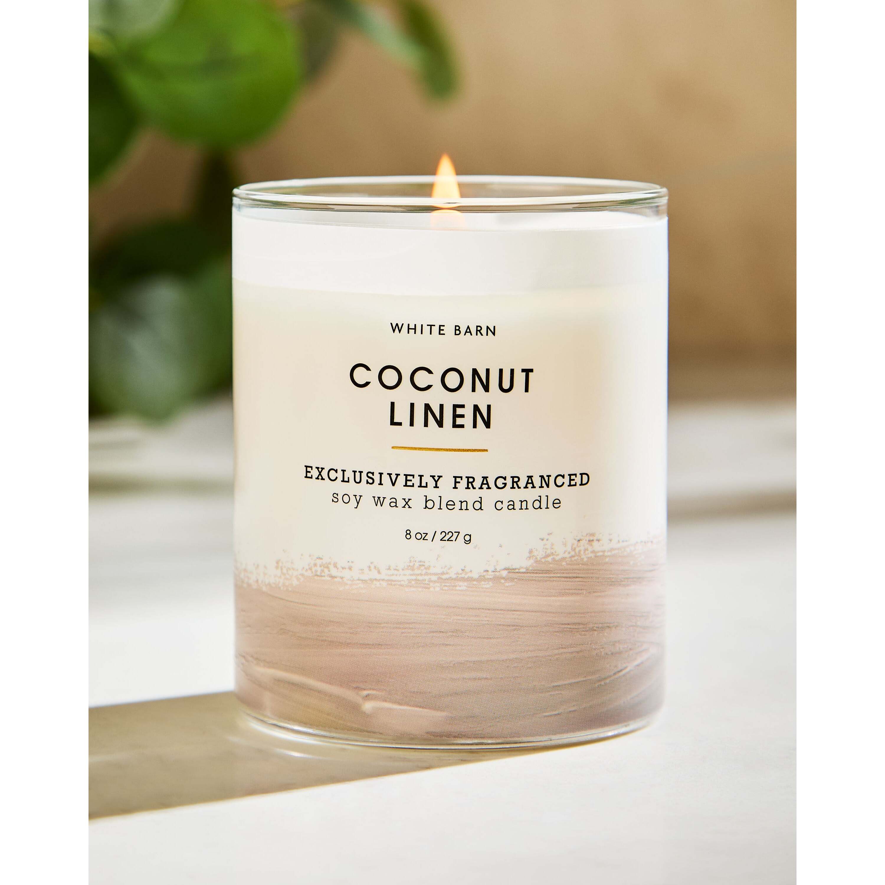 Coconut Linen Single Wick Candle - Image 6