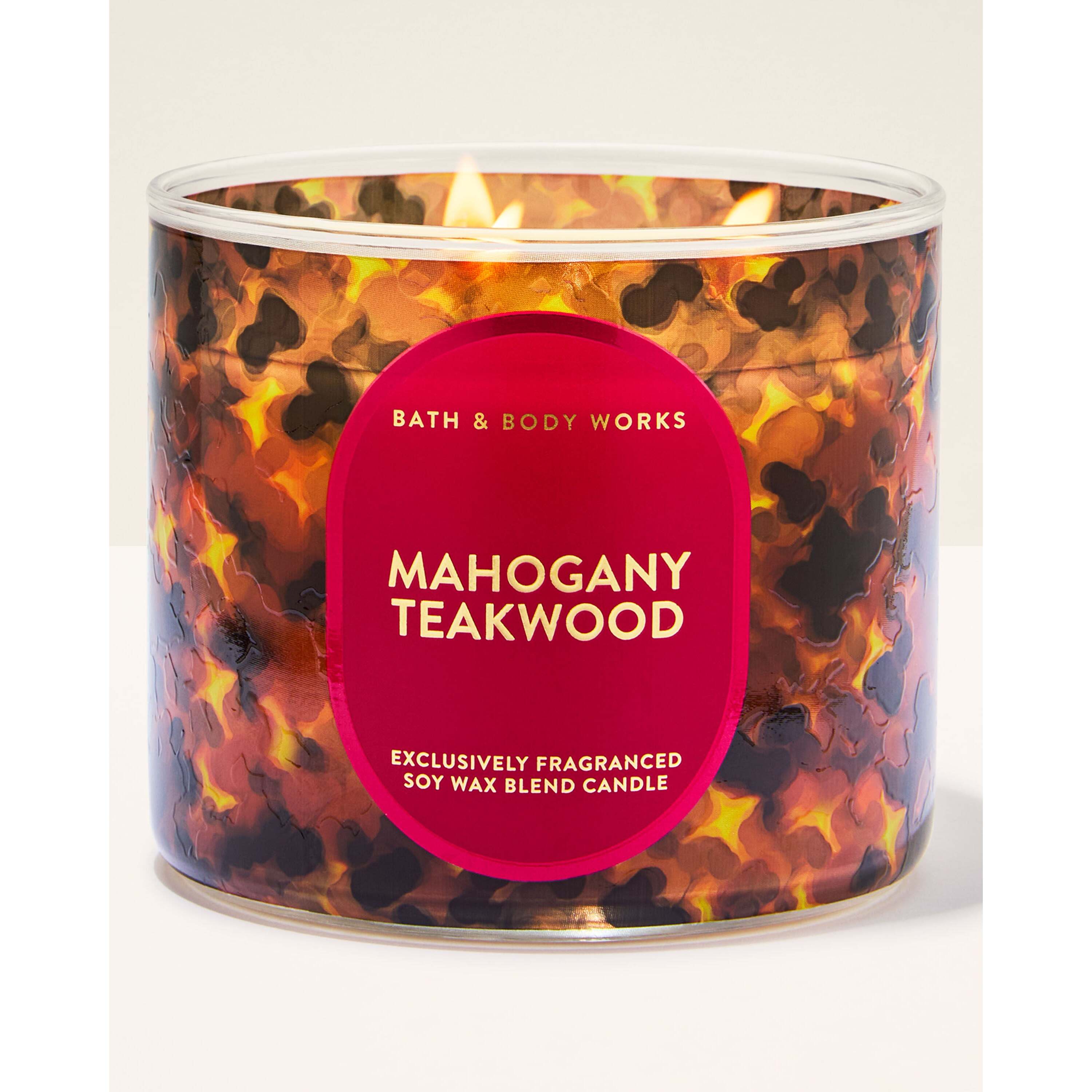 Mahogany Teakwood 3-Wick Candle