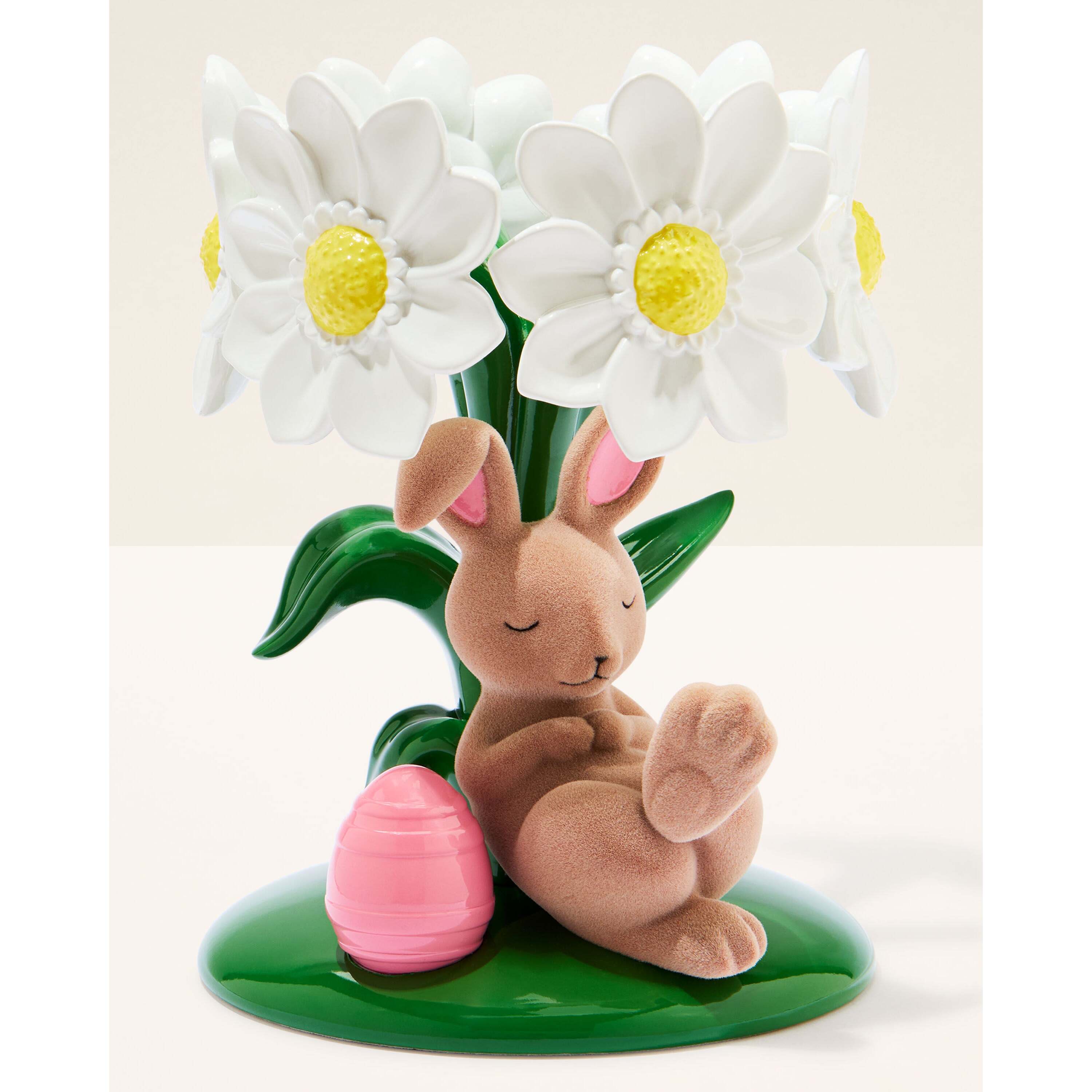 Bunny Bouquet Pedestal 3-Wick Candle Holder