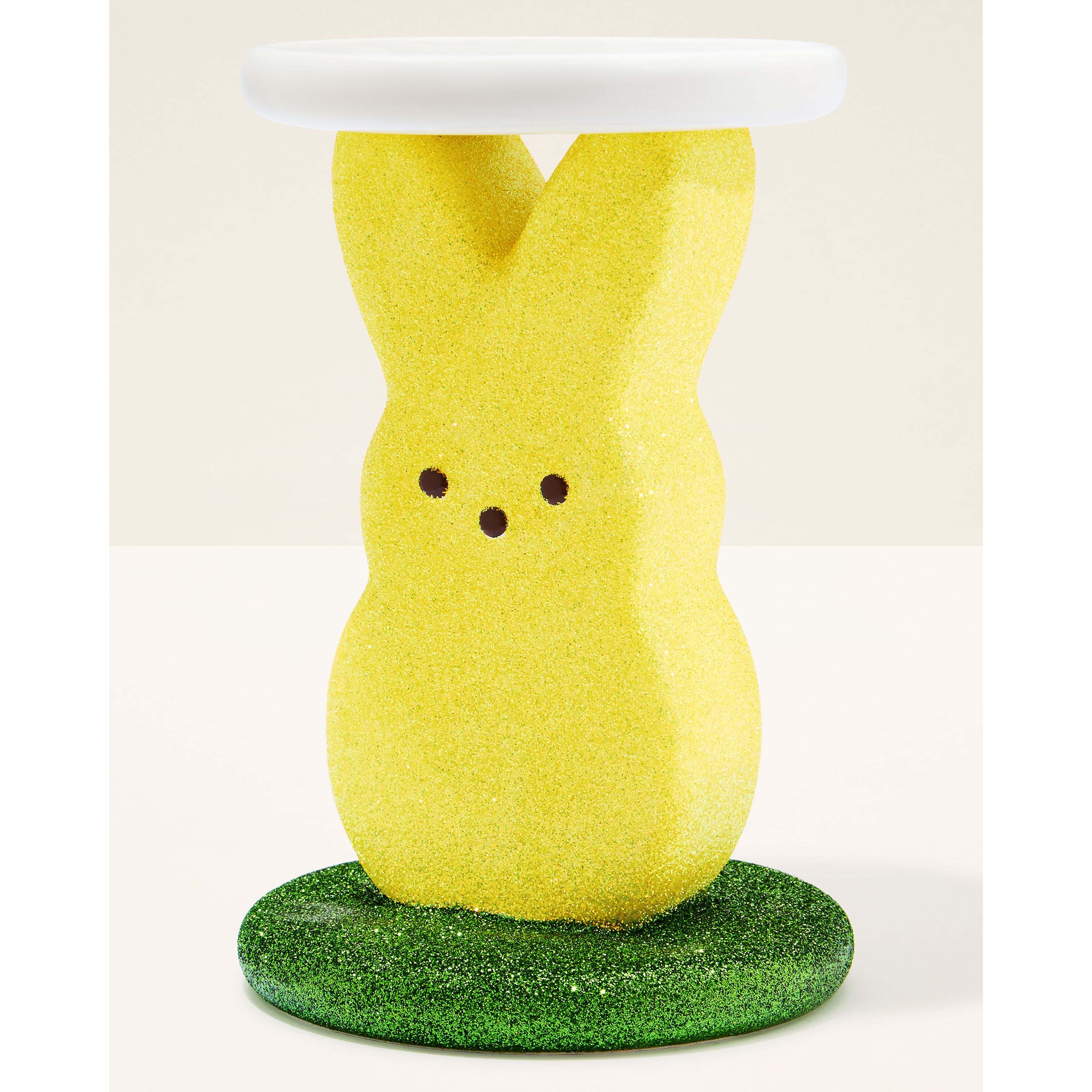 Peeps Glittery Marshmallow Bunny 3-Wick Candle Holder